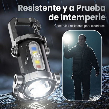 LumiKey™ – Minilinterna Superbrillante 1200 Lúmenes, Compacta y Multifuncional