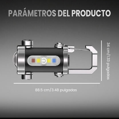 LumiKey™ – Minilinterna Superbrillante 1200 Lúmenes, Compacta y Multifuncional