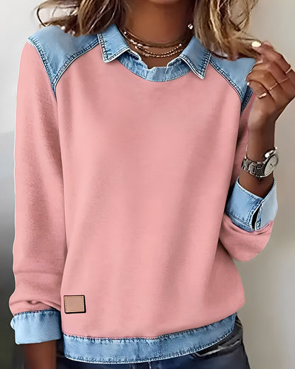 DenimChic: Il maglione polo con dettagli in denim