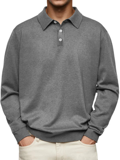 Marcello™ - Casual Polo met Lange Mouwen – Stijl en Comfort in Balans