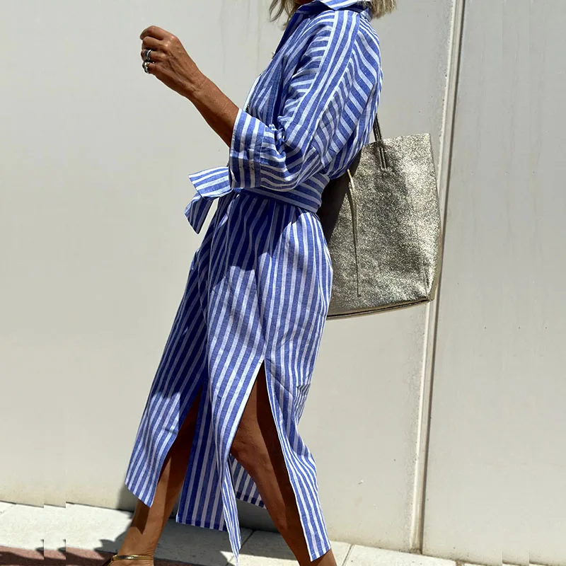 Linaé Studio™ Striped Shirt Dress