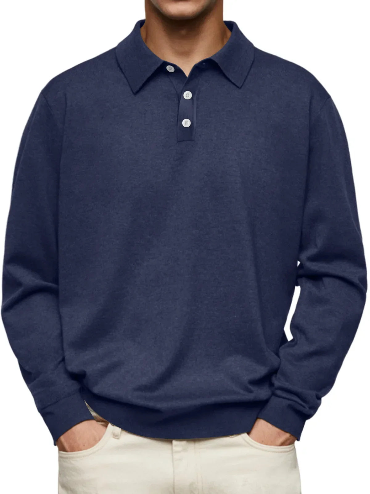 Marcello™ - Casual Polo met Lange Mouwen – Stijl en Comfort in Balans