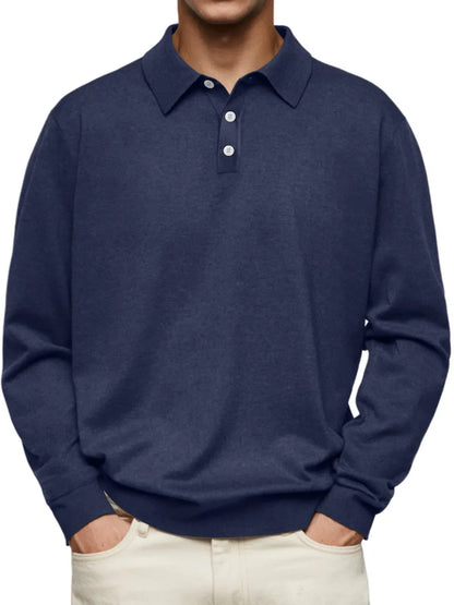 Marcello™ - Casual Polo met Lange Mouwen – Stijl en Comfort in Balans
