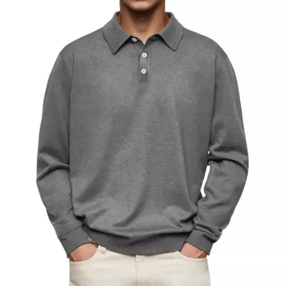 Marcello™ - Casual Polo met Lange Mouwen – Stijl en Comfort in Balans