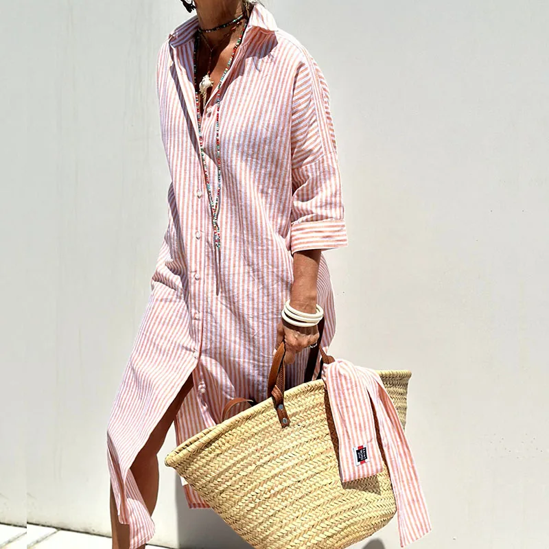 Linaé Studio™ Striped Shirt Dress
