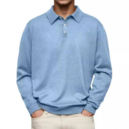 Marcello™ - Casual Polo met Lange Mouwen – Stijl en Comfort in Balans