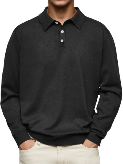 Marcello™ - Casual Polo met Lange Mouwen – Stijl en Comfort in Balans