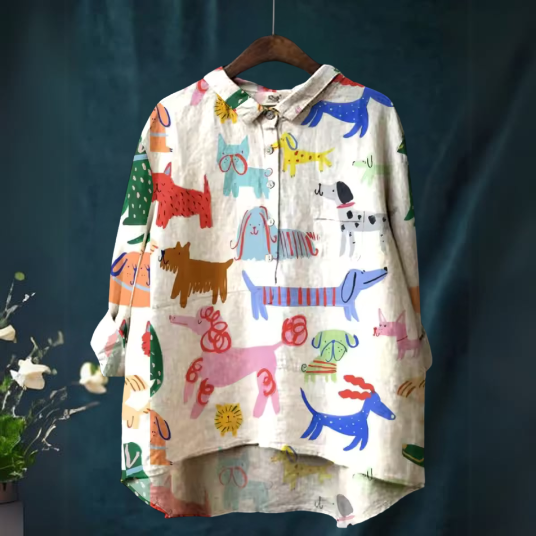 Elva™ overhemd met print