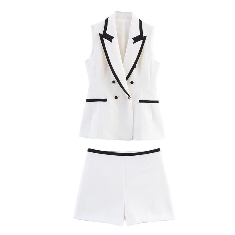 Vestra™ | Summer Chic Set – Gilet & Shorts