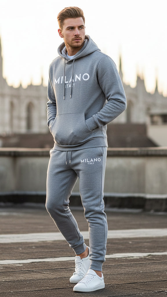 Nordiven™ | Set Hoodie & Pantaloni Uomo con Stampa Moderna