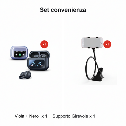 Sonivra™ – Auricolari Wireless con Schermo LCD
