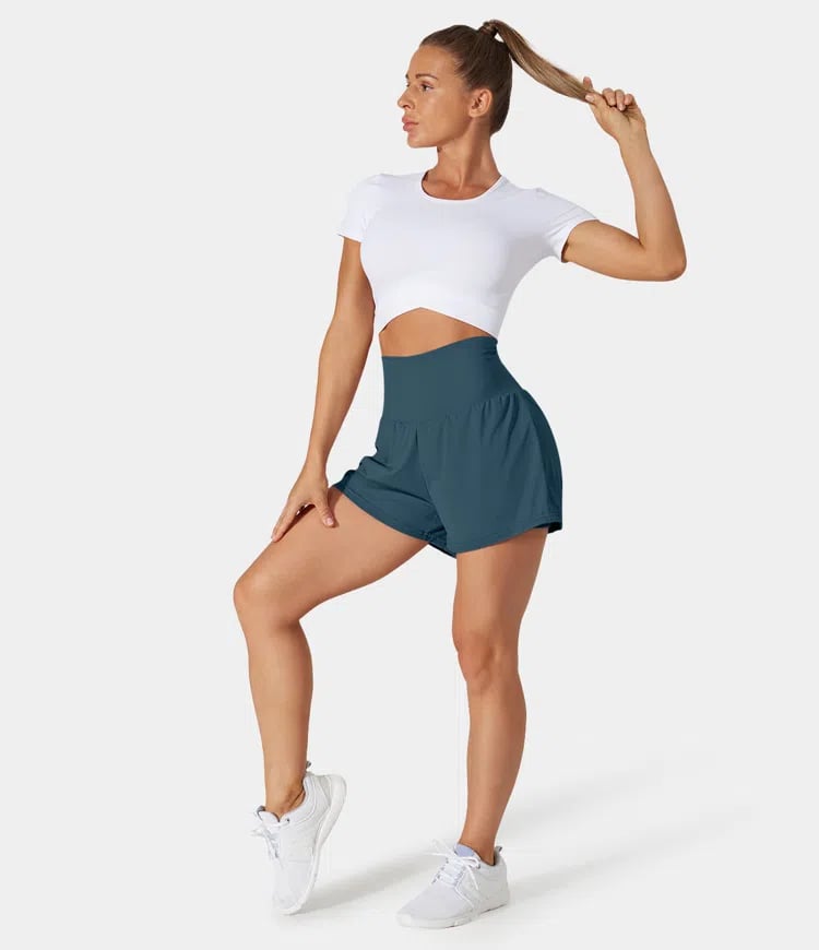 VivreFlex™ High-Waisted Yoga Shorts