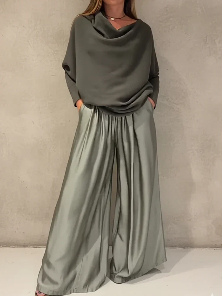 SERAVIA™ | Completo elegante in tweed a due pezzi con scollo Bardot