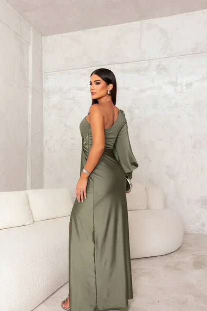 Elvéra™ | Elegante vestido largo de un solo hombro