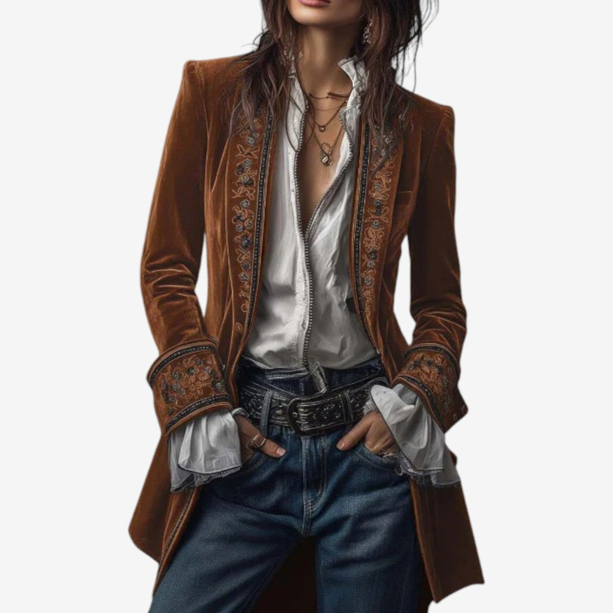 Veltrisa® | Blazer de Velluto Ricamato Elegante