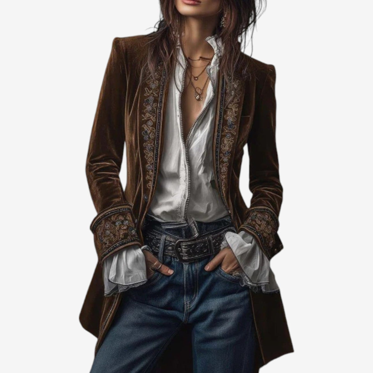 Veltrisa® | Blazer de Velluto Ricamato Elegante