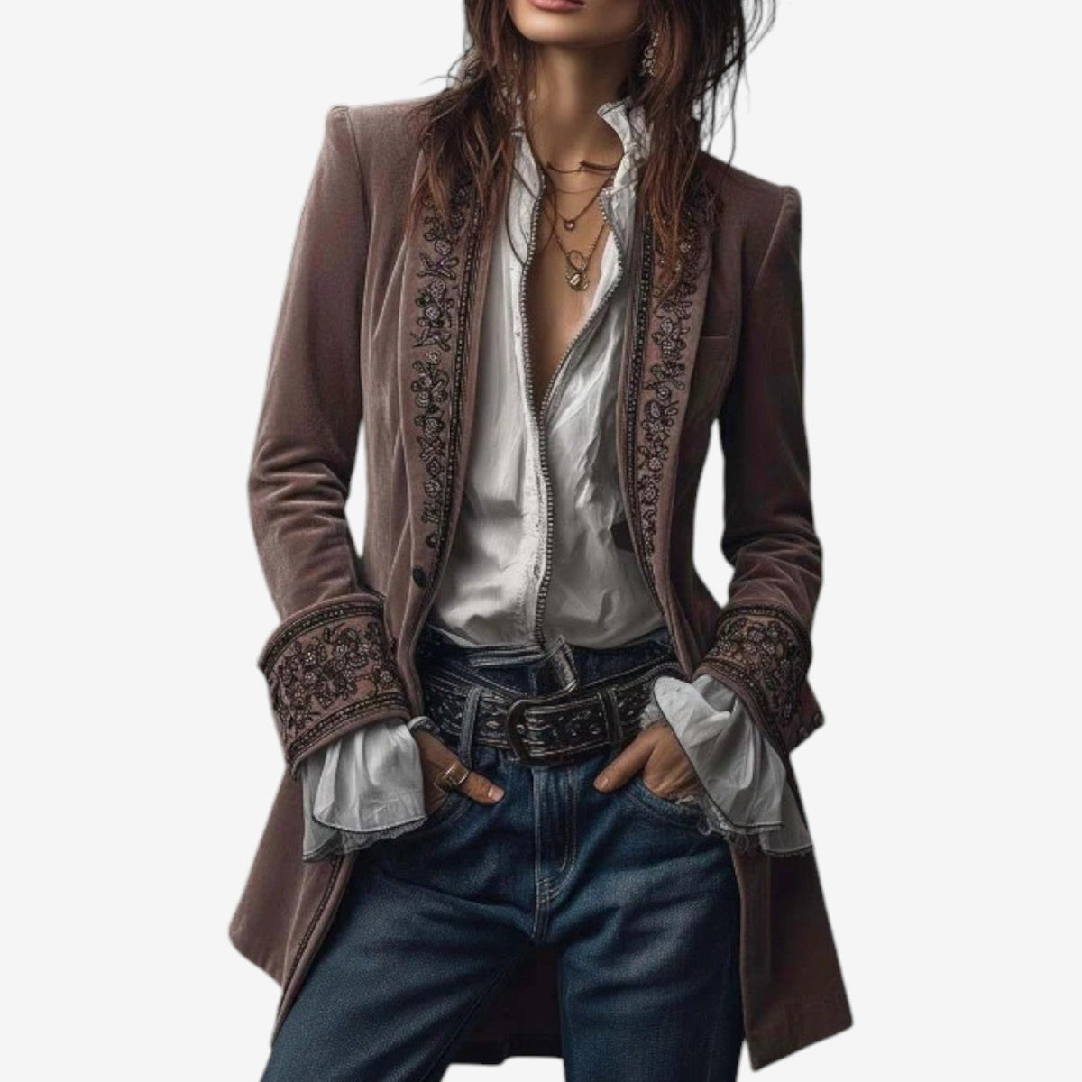 Veltrisa® | Blazer de Velluto Ricamato Elegante
