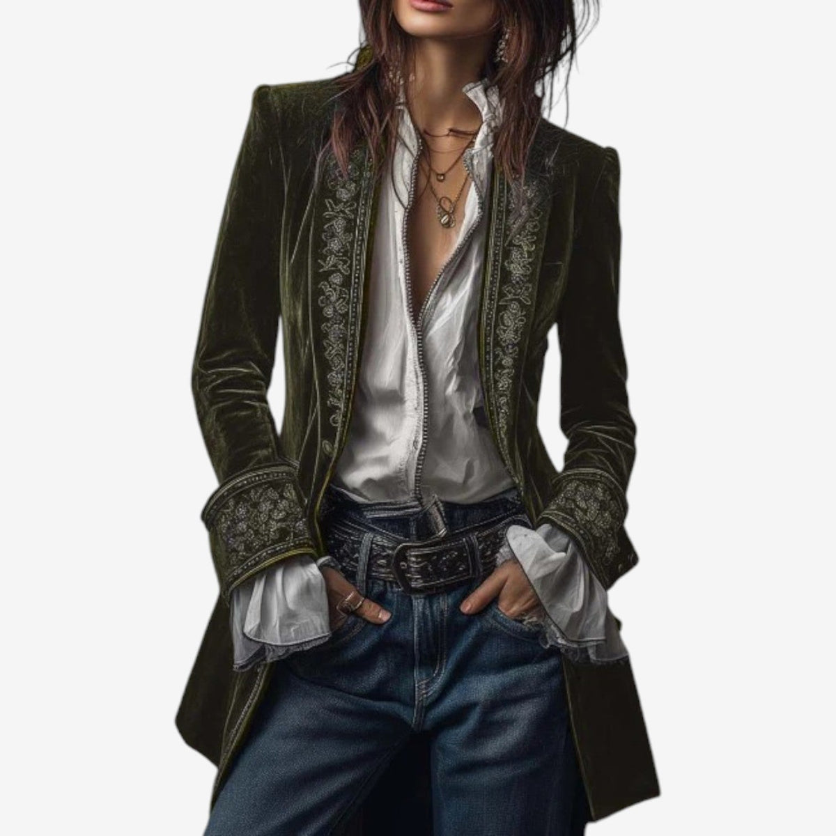 Veltrisa® | Blazer de Velluto Ricamato Elegante