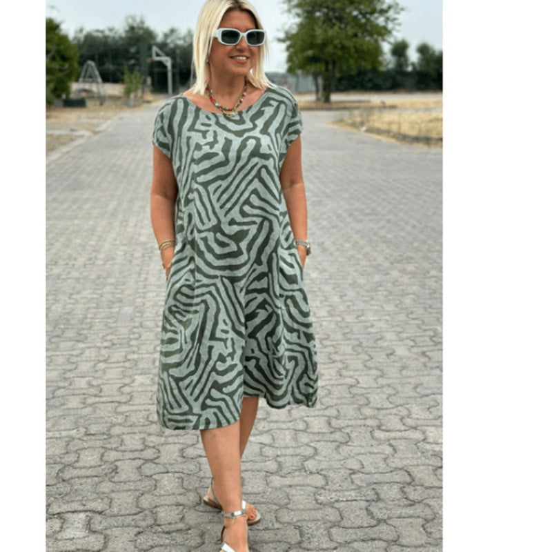 Vestido fluido Solena™ – Stijlvol, Comfortabel y Vakantieproof