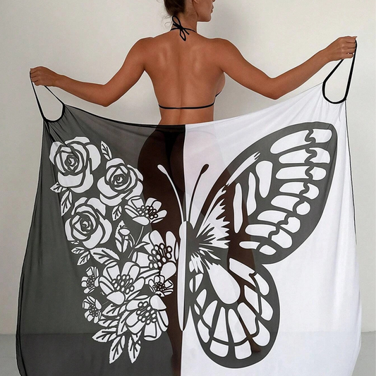 FluturaWrap™ | Elegant Strandjurkje met Vlindereffect