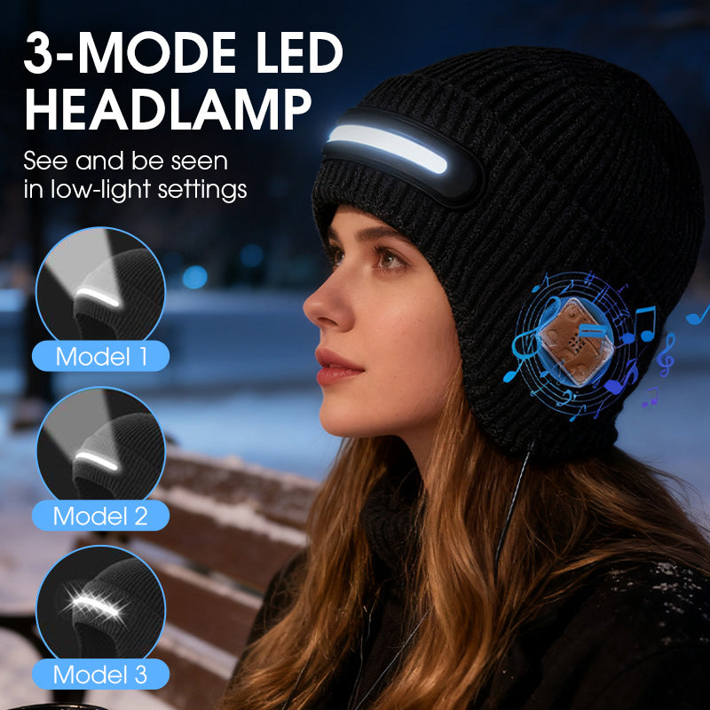 Aurivex™ – Gorro con luz LED y audio Bluetooth integrado