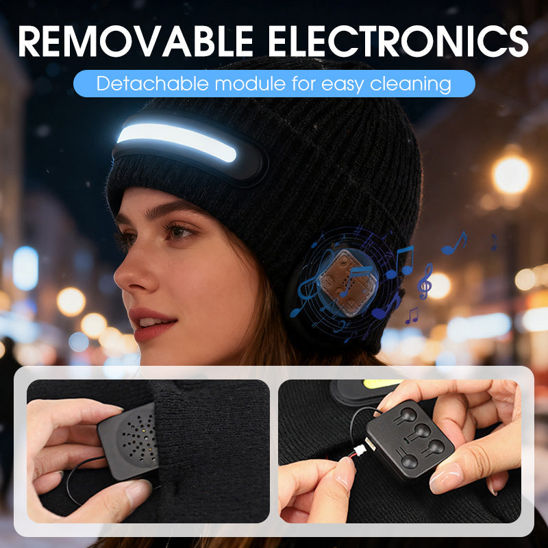 Aurivex™ – Gorro con luz LED y audio Bluetooth integrado