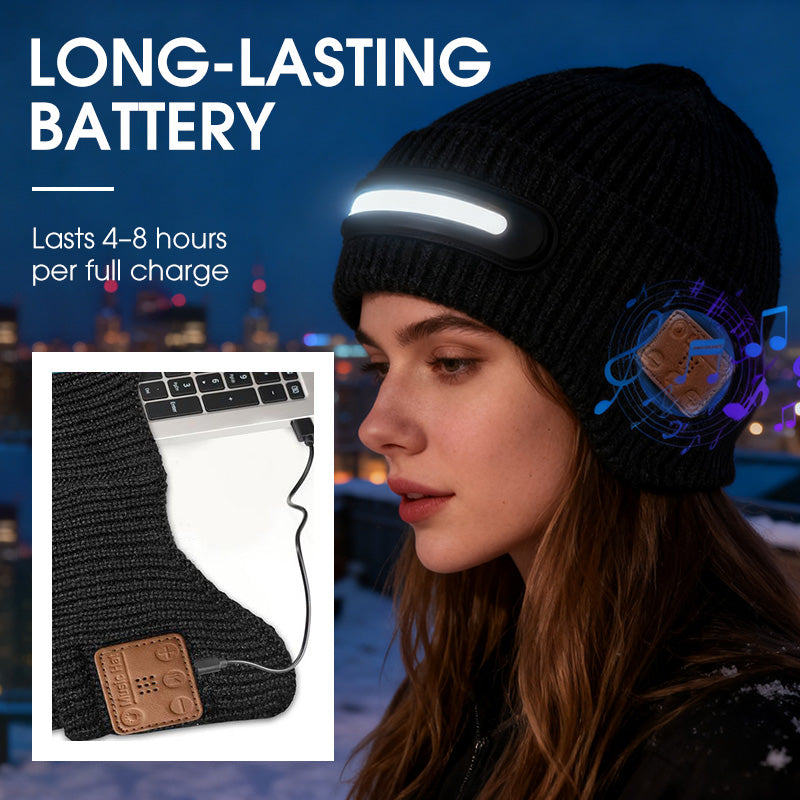 Aurivex™ – Gorro con luz LED y audio Bluetooth integrado