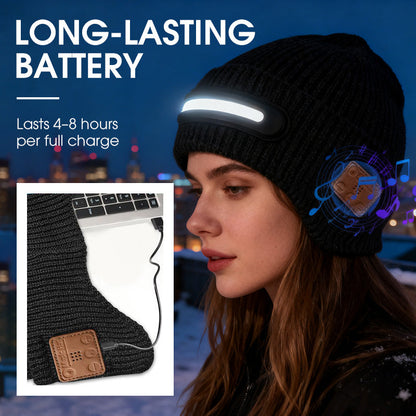 Aurivex™ – Gorro con luz LED y audio Bluetooth integrado