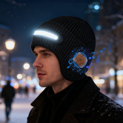Aurivex™ – Gorro con luz LED y audio Bluetooth integrado