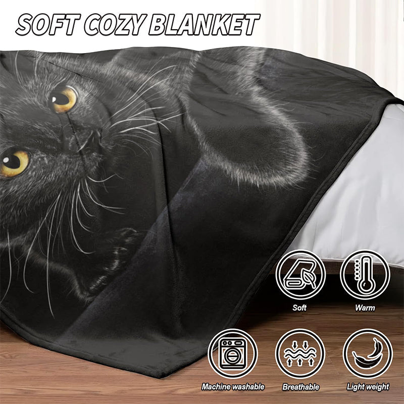 Nerivelle™ Coperta Decorativa Gato Negro